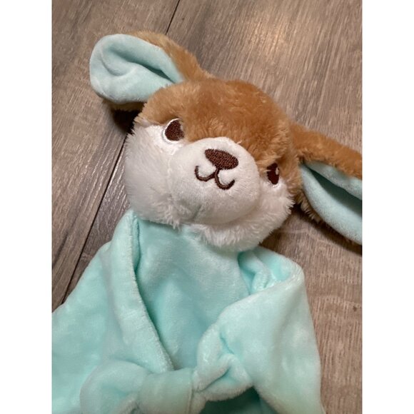 Happy Go Fluffy Walgreens My1st Easter Bunny Lovey Blanket Baby Gift Blue & Brow - Picture 6 of 6